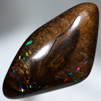 SOLID BOULDER OPAL Sparkling red, green and gold amongst patterned boulder opal SEE VIDEO